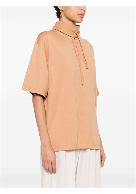 T-shirt a collo alto in beige - donna LEMAIRE | TO1173LJ1018BG239