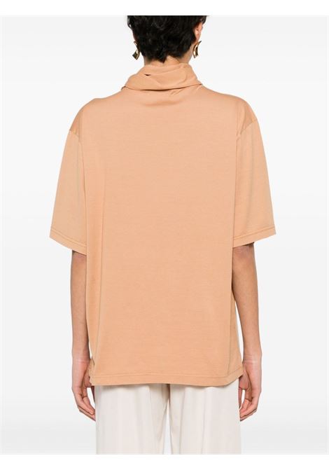 T-shirt a collo alto in beige - donna LEMAIRE | TO1173LJ1018BG239