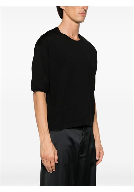 Black crew-neck T-shirt - men LEMAIRE | TO1231LJ1018BK999