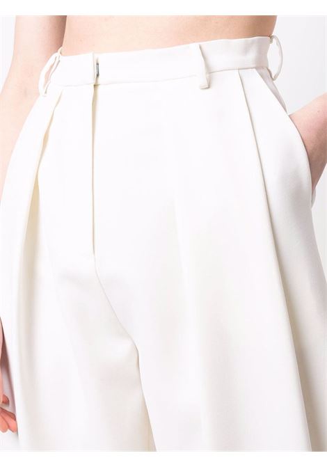Pantaloni affusolati a vita alta in bianco - donna MAGDA BUTRYM | 104820CRM