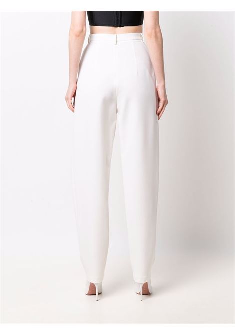 Pantaloni affusolati a vita alta in bianco - donna MAGDA BUTRYM | 104820CRM