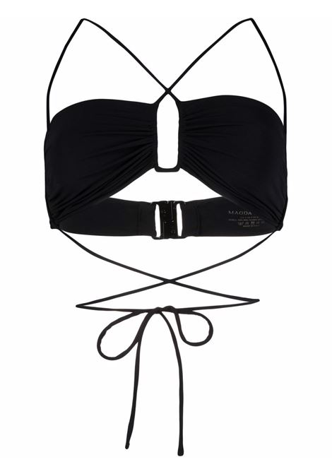 Black cross-strap bikini top - women MAGDA BUTRYM | 807721BLK