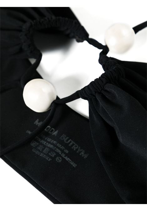 Black pearl-detailed bandeau bikini top - women MAGDA BUTRYM | 997424BLK