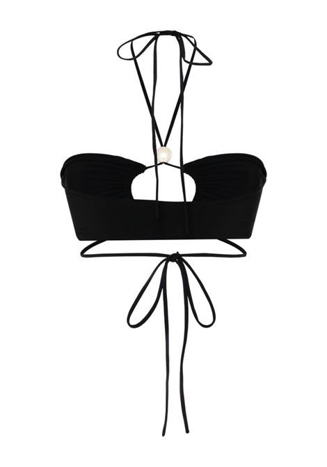 Black pearl-detailed bandeau bikini top - women MAGDA BUTRYM | 997424BLK