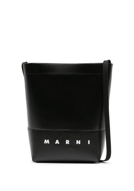 Black logo-print crossbody bag - men MARNI | SBMQ0068A0P576900N99