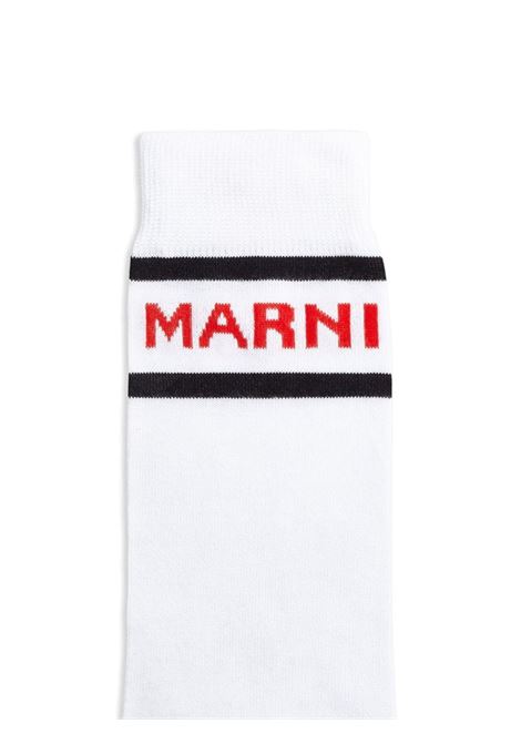 Calzini a righe con logo jacquard in multicolore - uomo MARNI | SKZC0088Q0UFC112V2W01