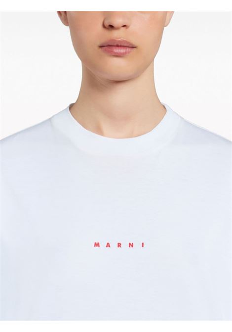 T-shirt con stampa in bianco - donna MARNI | THJE0263P1USCS87L1W01