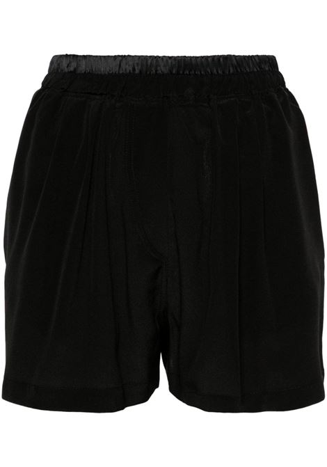 Shorts con vita elasticizzata in nero di Maurizio - donna MAURIZIO | W01150377MZS4MAT33