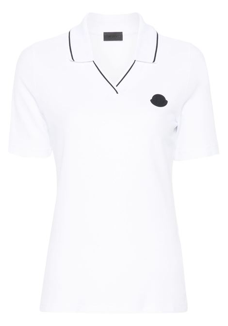 White logo-appliqu? polo shirt ? women MONCLER | 8A00001899TW001