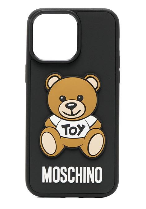 Custodia iPhone 14 Pro Max Teddy Bear in nero - unisex MOSCHINO | A794783061555