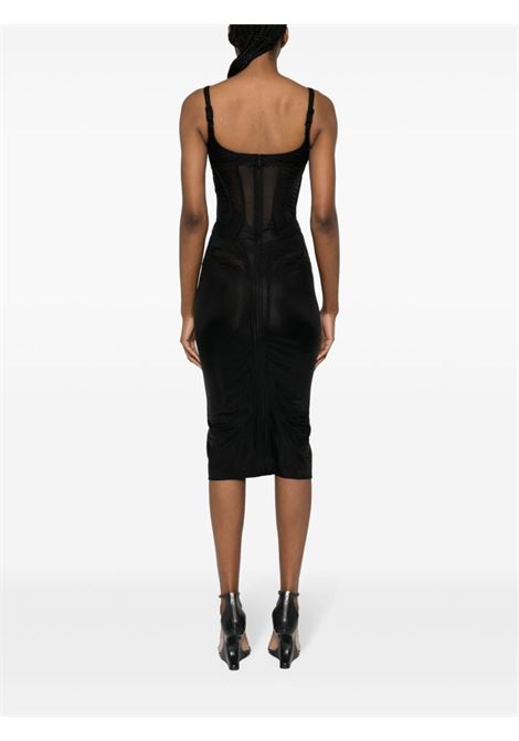 Black corset-style midi dress ? women  MUGLER | 24P1RO15556951999