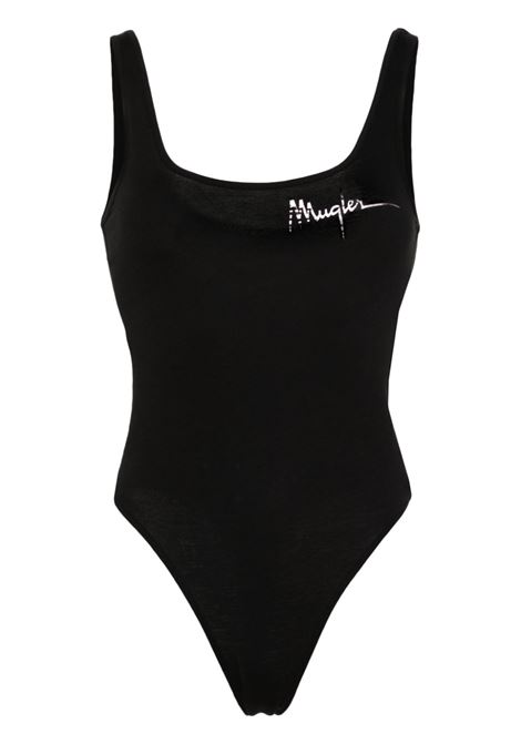 Black Signature logo-print bodysuit ? women  MUGLER | 24P3BO02342741999
