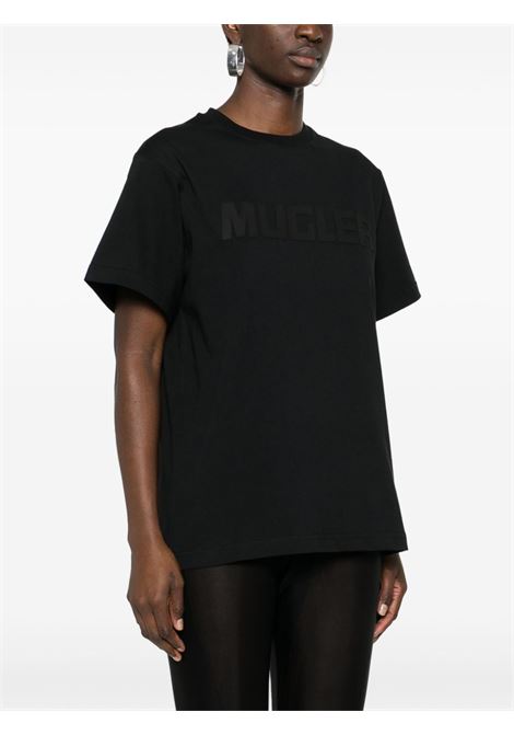 Black logo-appliqu? T-shirt ? women  MUGLER | 24P3TS0099D2841999