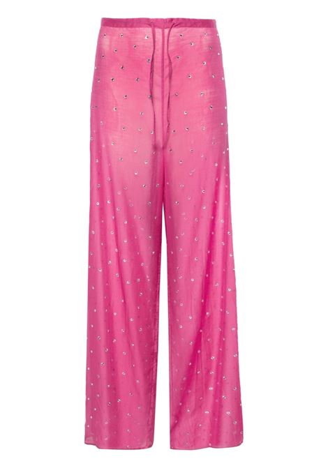 Pink Gem sheer trousers - women OSÉREE | GPF224FLMNG