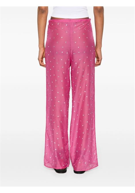 Pink Gem sheer trousers - women OSÉREE | GPF224FLMNG