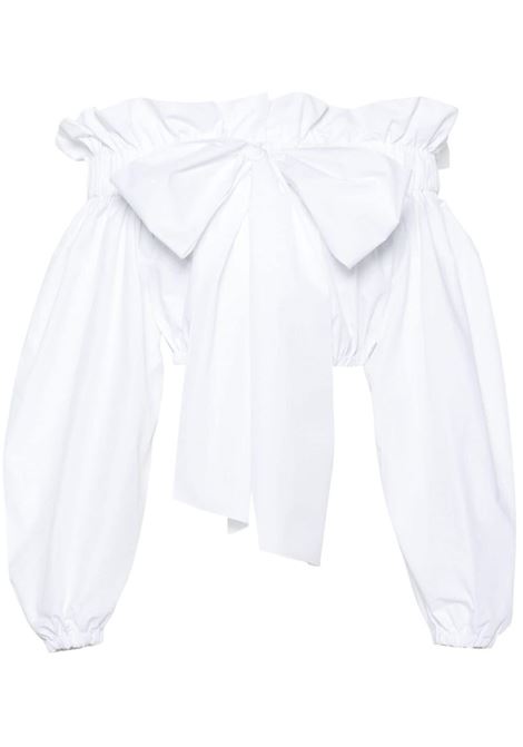Top corto con fiocco in bianco - donna PATOU | TO0430017001W