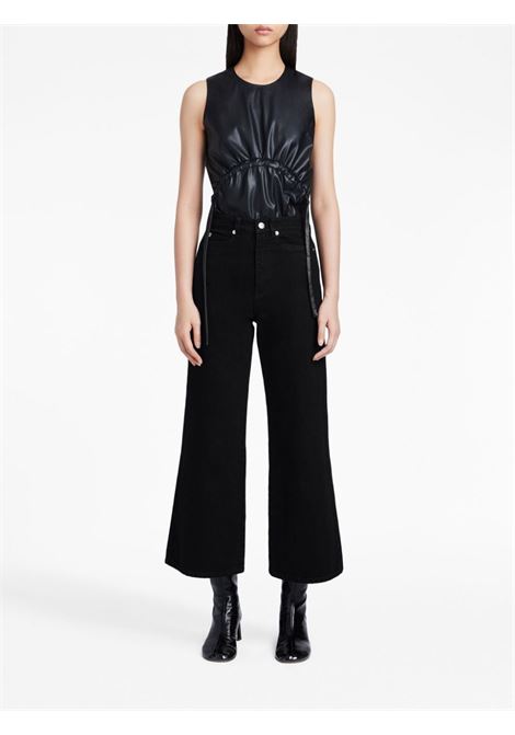 Jeans crop con applicazione in nero - donna PROENZA SCHOULER WHITE LABEL | WL2346185001