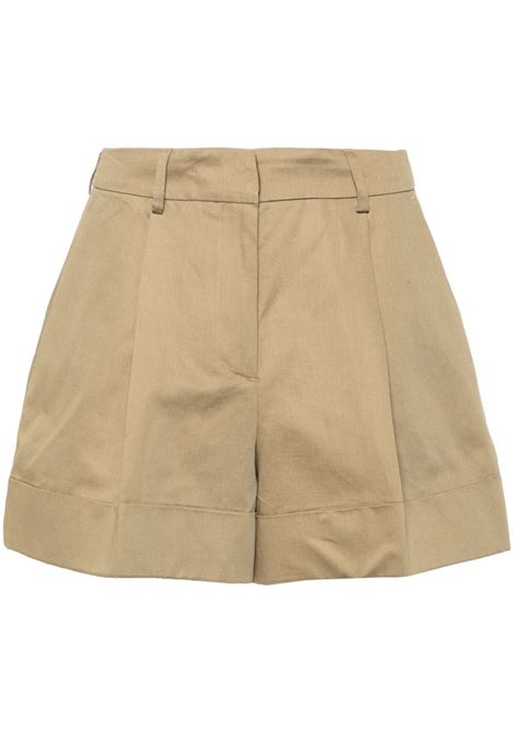 Shorts con pieghe in beige PT01 - donna PT01 | CDBSDLZ00STDBP650060