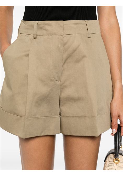 Shorts con pieghe in beige PT01 - donna PT01 | CDBSDLZ00STDBP650060