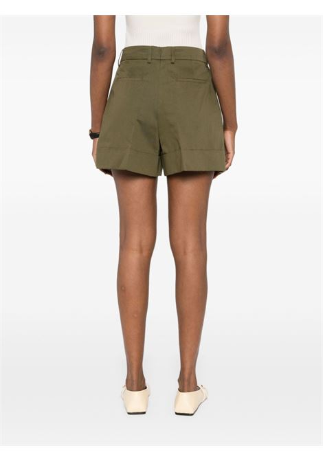 Shorts con pieghe in verde di PT01 - donna PT01 | CDBSDLZ00STDBP650445