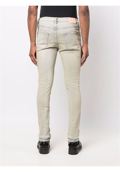 Jeans skinny con effetto vissuto in grigio - uomo PURPLE | P001SOR