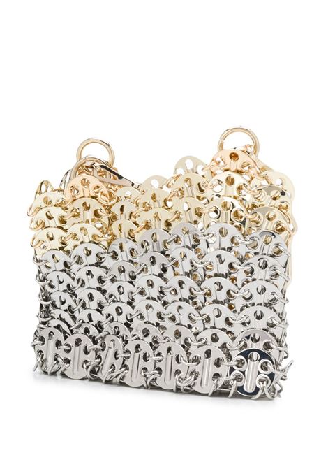Silver and gold Iconic Skyline 1969 nano bag - women RABANNE | 20ASS0127MET123M960