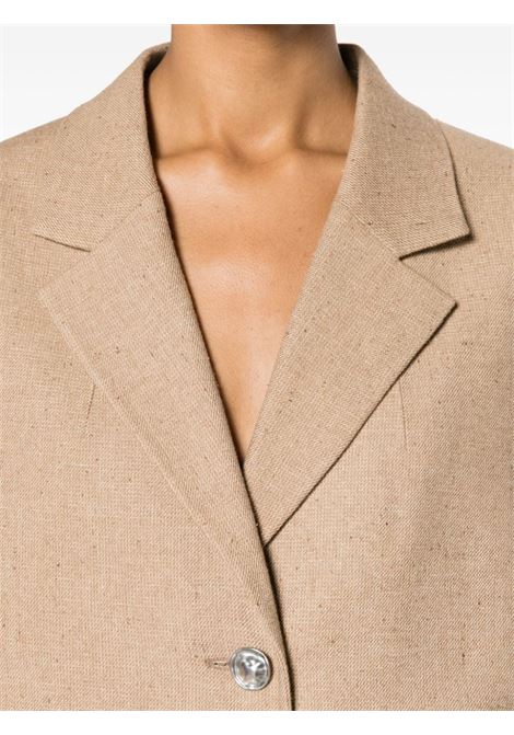 Blazer doppiopetto con design bicolore in beige - donna REMAIN | 5011172512171038