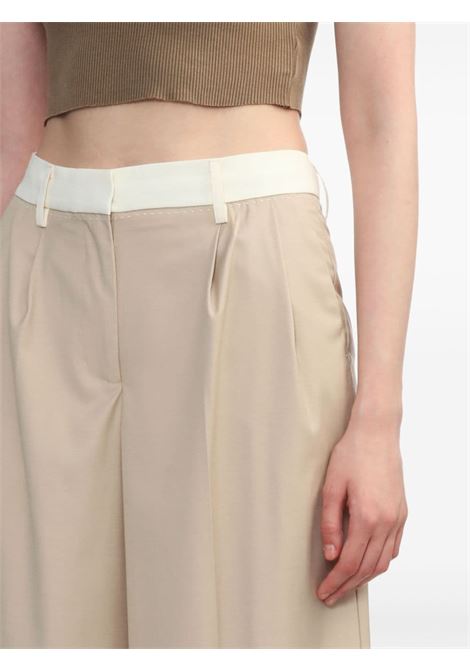 Pantaloni sartoriali a gamba ampia in beige - donna REMAIN | 5013242764151116