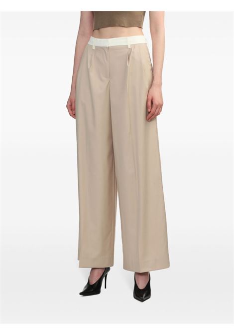 Pantaloni sartoriali a gamba ampia in beige - donna REMAIN | 5013242764151116