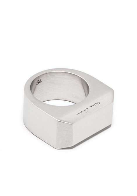 Silver- tone chunky signet ring - unisex RICK OWENS | RJ0000052MMT128