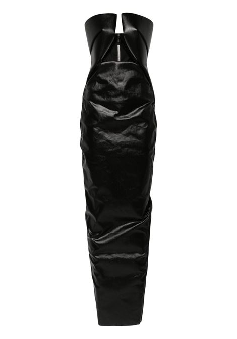 Abito lungo Prong con cut-out in nero - donna RICK OWENS | RP01D2528SCT09