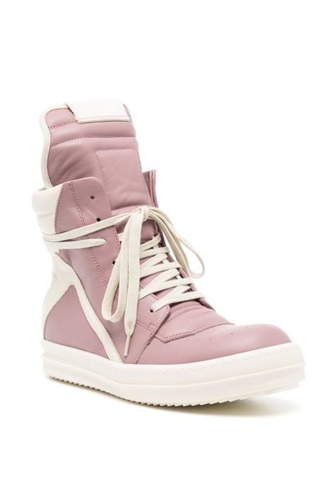 Snekaers alte geobasket in bianco e rosa - donna RICK OWENS | RP01D2894LCO6311