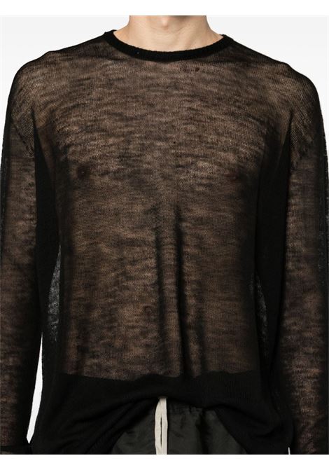 Black open-knit jumper - men RICK OWENS | RR01D3661KM09