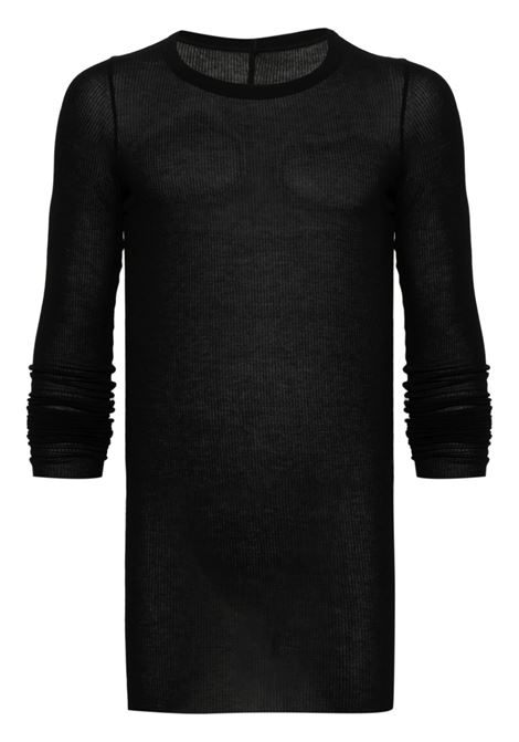 Black long-sleeved T-shirt - men  RICK OWENS | RU01D3250RC09