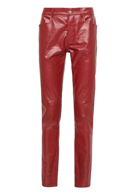 Red coated tapered trousers - men RICK OWENS | RU01D3393SCT03