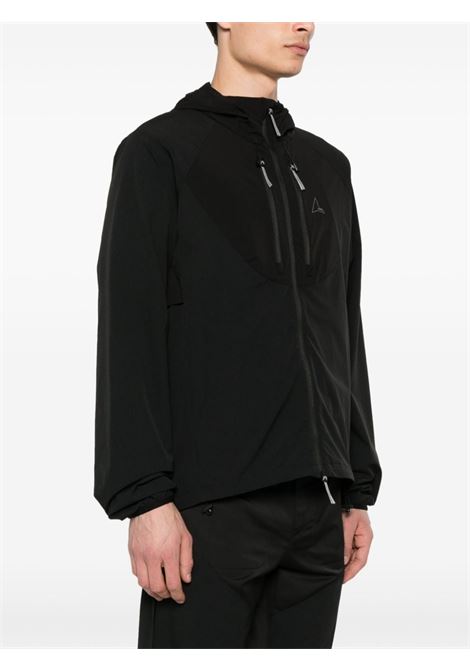 Black logo-print hooded jacket - men  ROA | RBMW056FA38BLK0001