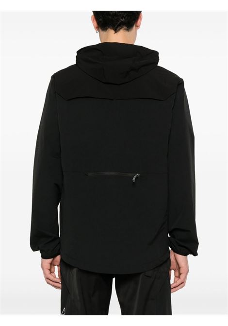 Black logo-print hooded jacket - men  ROA | RBMW056FA38BLK0001