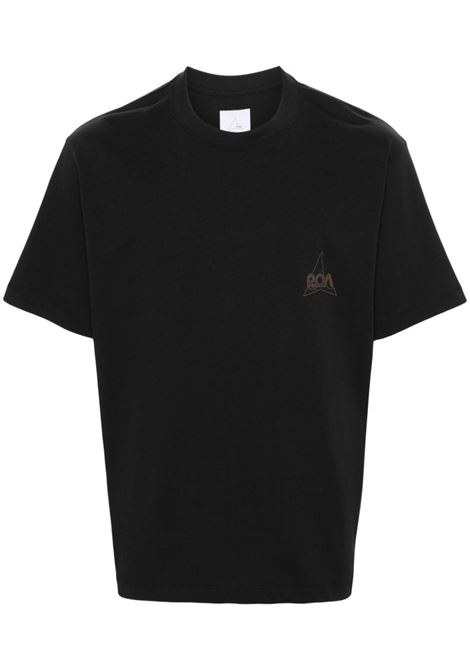 Black logo-print T-shirt - women ROA | RBMW086FA63BLK0001