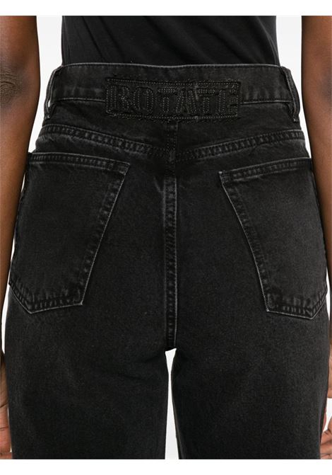 Jeans a gamba ampia in nero - donna ROTATE | 1120342561000