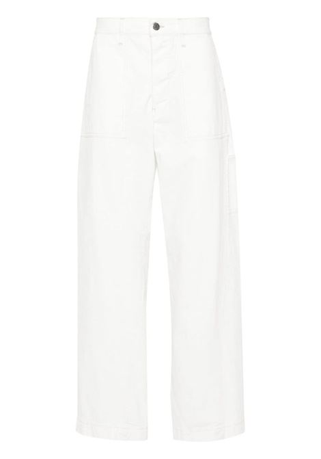 White straight-leg trousers  - men