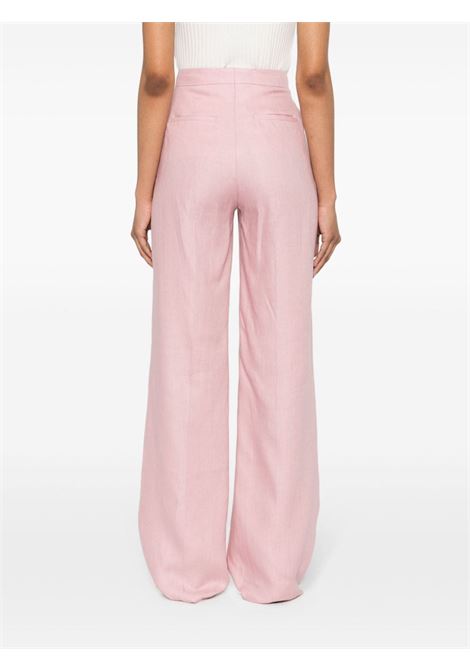 Pink pressed-crease straight-leg trousers - women TAGLIATORE | PAMIRA340021EY968