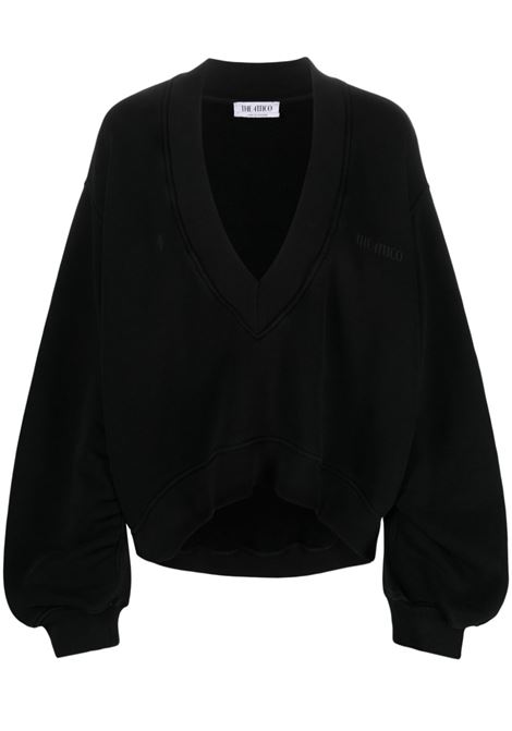 Black logo-print sweatshirt - women THE ATTICO | 241WCF10JF04615