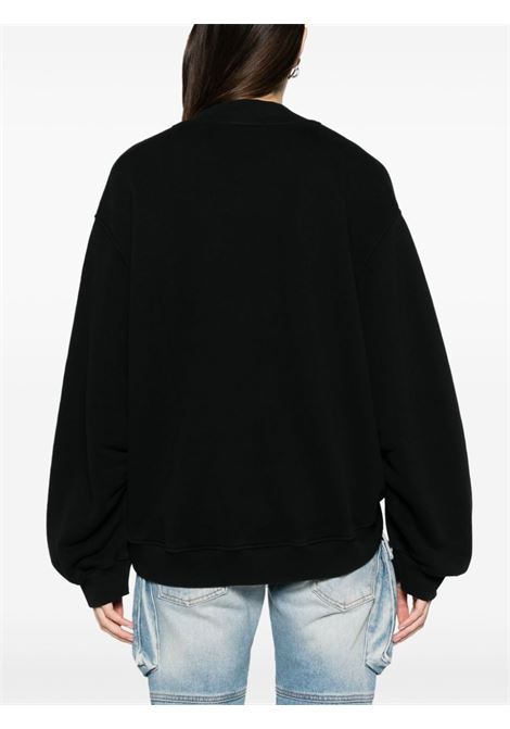 Black logo-print sweatshirt - women THE ATTICO | 241WCF10JF04615