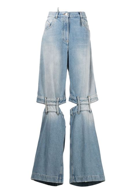 Light blue Ashton mid-rise wide-leg jeans - women  THE ATTICO | 241WCP157D073024