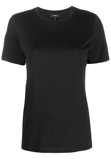 T-shirt girocollo in nero - donna THEORY | L1024523001