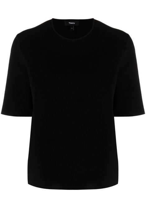T-shirt a maniche corte in nero - donna THEORY | N1216706001