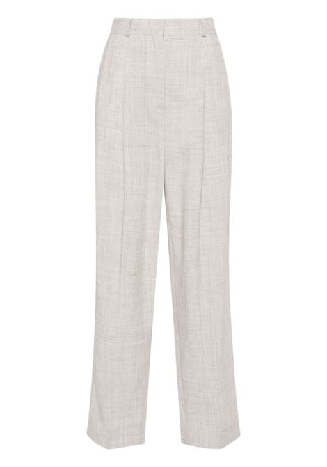 Beige pleated tailored trousers - women TOTEME | 234WRB847FB0109031