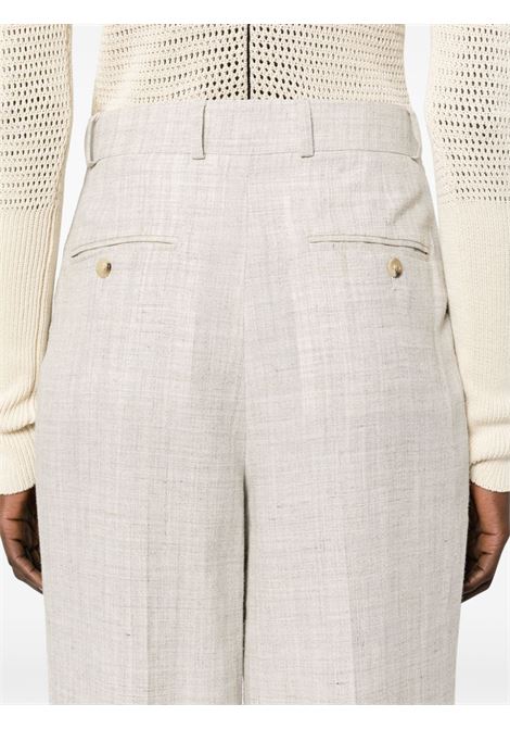 Beige pleated tailored trousers - women TOTEME | 234WRB847FB0109031