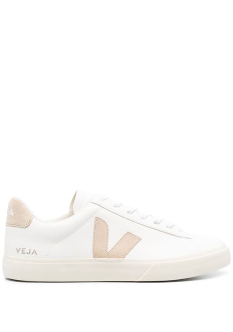 White and beige Campo low-top sneakers - men  VEJA | CP0502920BWHTALMND