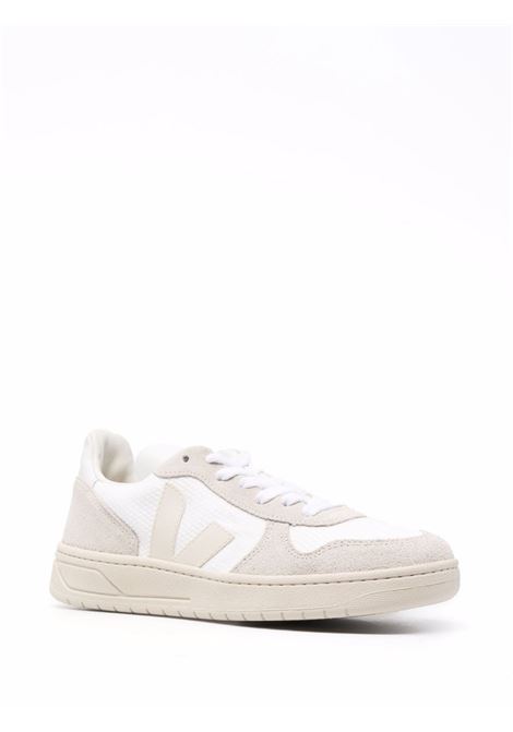Sneakers basse V-10 in bianco e beige - donna VEJA | VX0102499AWHTNTRL